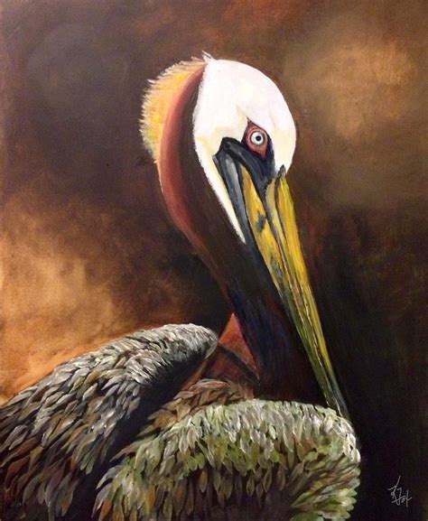 Brown Pelican Painting by Kathelen Fox Weinberg | Fine Art America