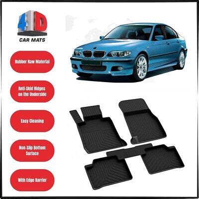 Premium 4D Car Floor Mats For BMW 3 Series E46 1998-2005 Durable & Easy to Clean | eBay