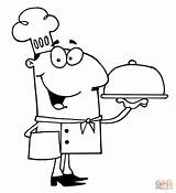 Chef Coloring Pages Girl Cooking Printable Kids Cartoon Sketch  sketch template