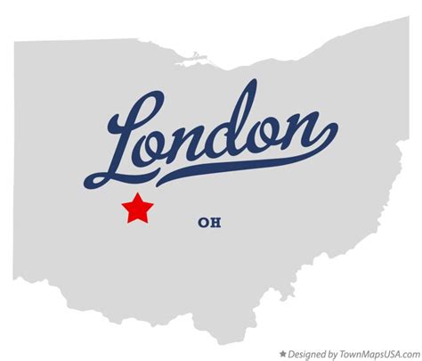 Map of London, OH, Ohio