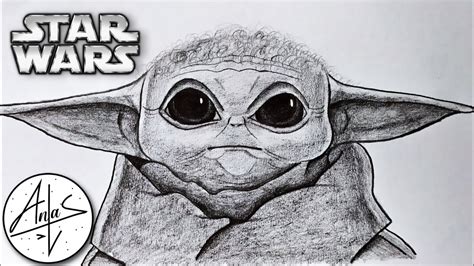 Yoda Black And White Drawing