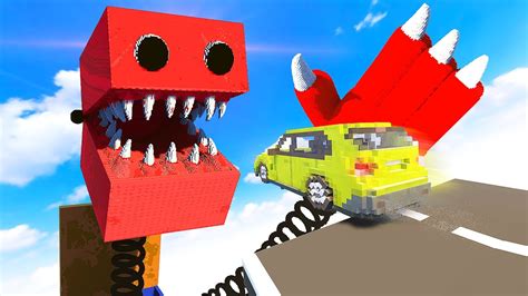 Crashing Cars Into Boxy Boo - Teardown Mods Multiplayer - YouTube