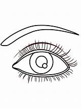 Eyes Coloring Page For Kids sketch template