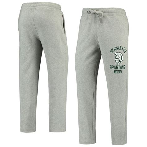 Men's Starter Gray Michigan State Spartans Option Run Fleece Pants in ...