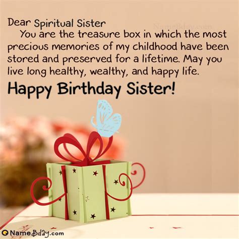 Happy Birthday Spiritual Sister Images of Cakes, Cards, Wishes