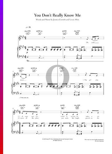 You Don't Really Know Me (Jessie J) Piano Sheet Music - OKTAV