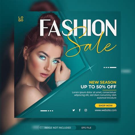 Fashion sale instagram post banner vorlage | Premium-Vektor