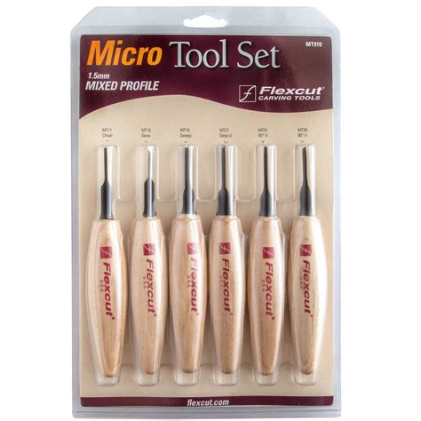 MT910 1.5mm Mixed Profile Micro Tool Set - Flexcut Tool Company