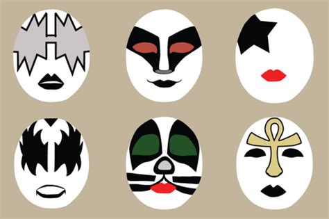 kiss-masks | Banda kiss, Maquiagem rock, Desenho