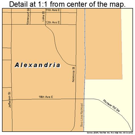 Alexandria Minnesota Street Map 2700928