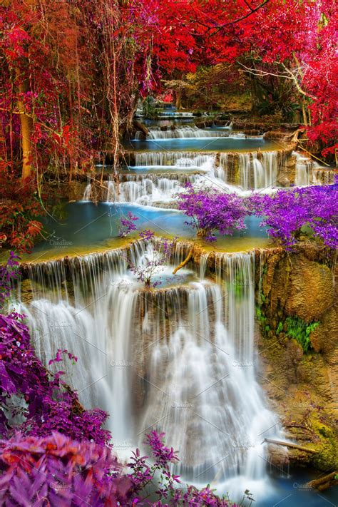 Waterfall featuring autumn, background, and beautiful | Beautiful ...