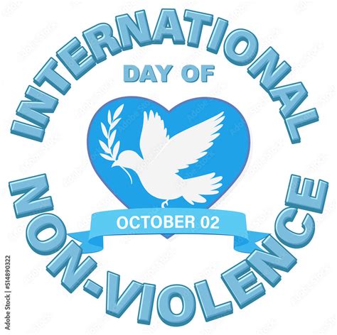 International Day of Non-Violence Poster Design Stock Vector | Adobe Stock