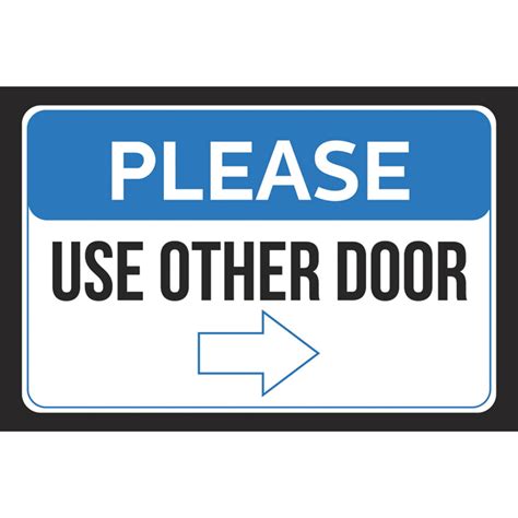 Use Other Door Sign Printable