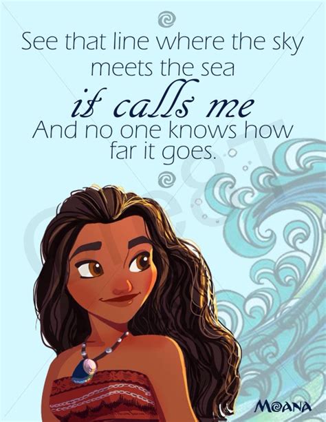 Disney Moana Movie Quote Print | Etsy