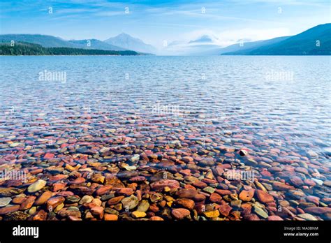 Lake McDonald, Glacier National Park, West Glacier, Montana; USA Stock ...