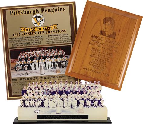 Pittsburgh Penguins and Mario Lemieux Plaques (3)