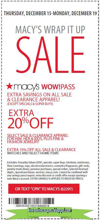 Printable Coupons 2020: Macy's Coupons