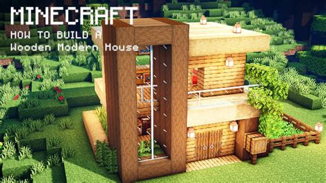 Minecraft: How To Build a Simple Wooden Modern House - YouTube