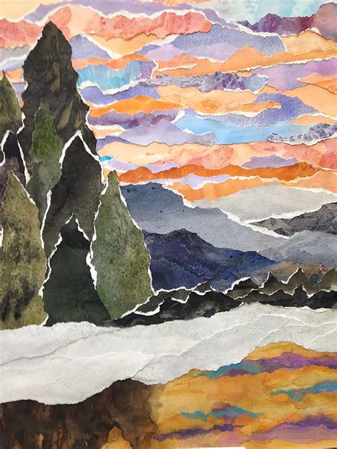 Watercolor Collage-Grade 11 | Collage landscape, Paper collage art, Art ...