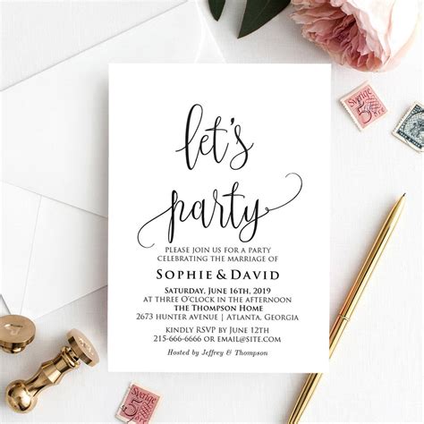 Printable Elopement Party Invitation Elopement Party | Etsy