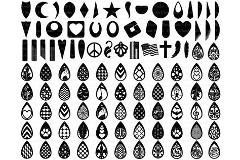 100 Earrings SVG, Earring Mega Bundle SVG By Doodle Cloud Studio ...