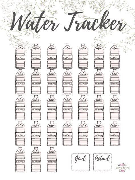 How I Track My Water - Download Free Printable - TRIBE OF BURTON