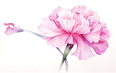 Premium AI Image | Watercolor CARNATION Flower Illustration with ...