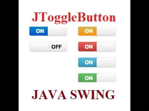 JToggle Button in JAVA Swing Example - YouTube