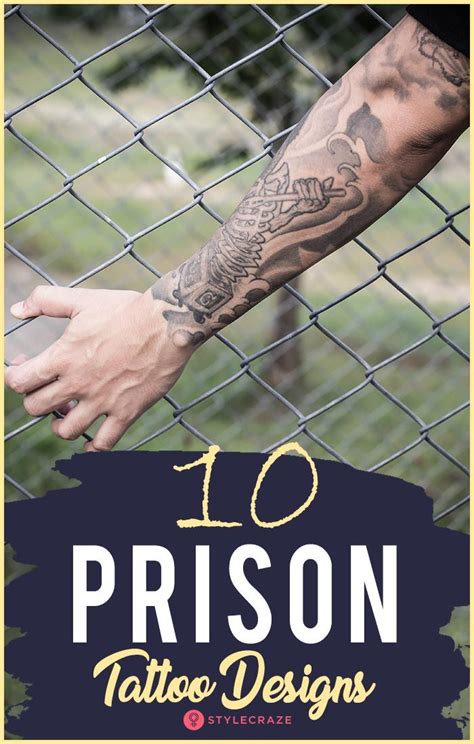 a man with tattoos on his arm is holding the hand of another person behind a fence