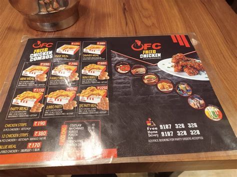 Menu at OFC Fried Chicken, Kuthuparamba