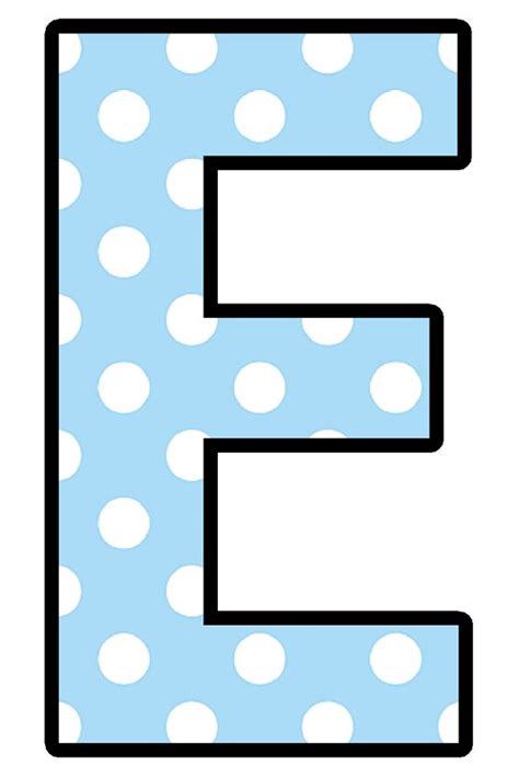 the letter e is made up of polka dots