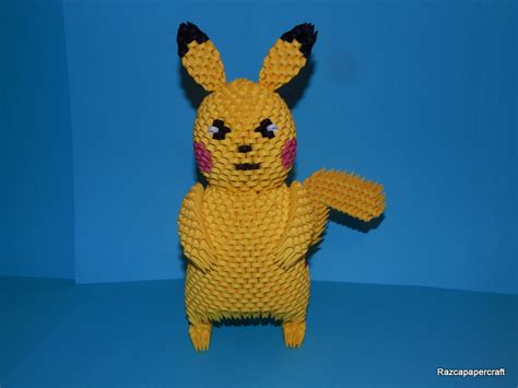 Razcapapercraft: 3D Origami Pikachu tutorial