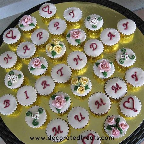 Happy Birthday Cupcakes - Elegant Cupcakes for Mom Decorating Idea ...