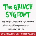 GRINCH SVG FONT, Grinch Letter, The Grinch SVG, Grinch Alphabet Svg