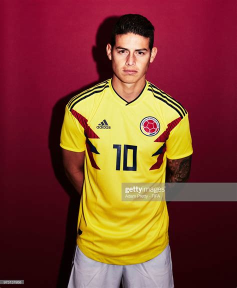 James Rodriguez of Colombia poses for a portrait during the official ...