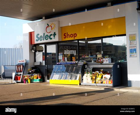 Petrol Station Forecourt Shop Selling Charcoal Stock Photo - Alamy