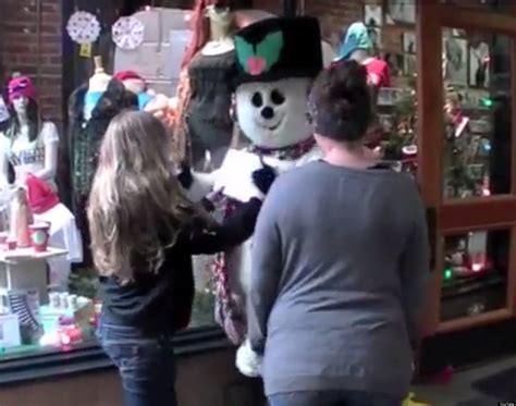 Snowman Costume Prank Freaks Out Shoppers (VIDEO) | HuffPost