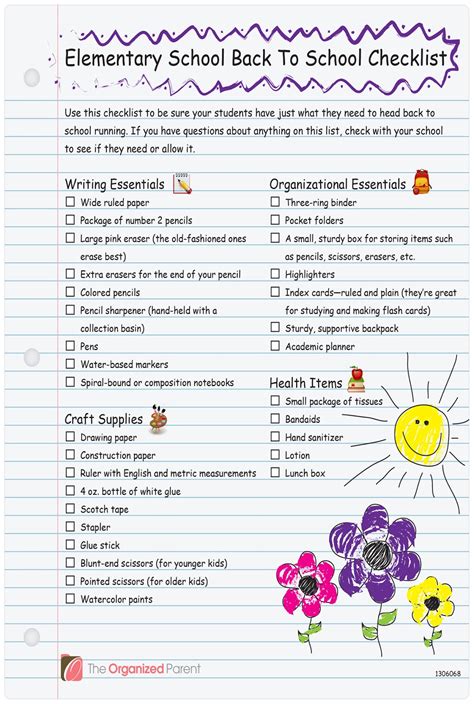 Mommy and Things: Free Elementary Back to School Checklist Printable