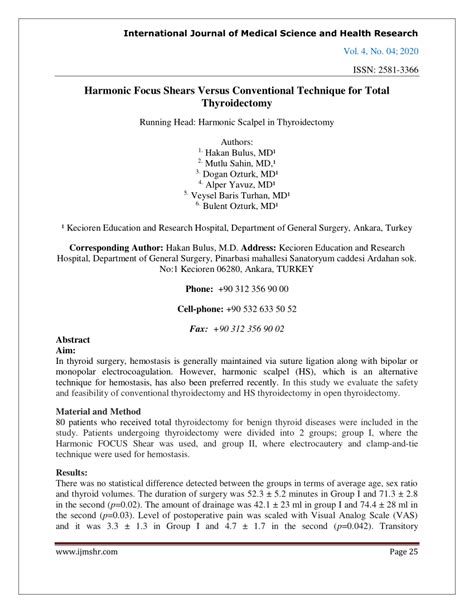 (PDF) Harmonic Focus Shears Versus Conventional Technique for Total ...