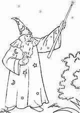 Wizards Coloring Pages sketch template