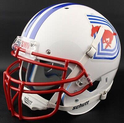 *CUSTOM* SMU MUSTANGS NCAA Schutt XP Authentic GAMEDAY Football Helmet ...