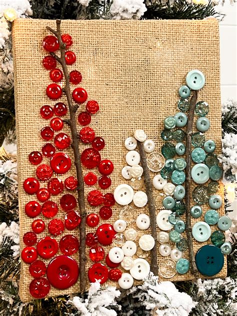 how to make christmas trees with buttons - Re-Fabbed | Vintage buttons ...