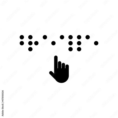 braille icon, reading vector, disability illustration Stock Vector | Adobe Stock