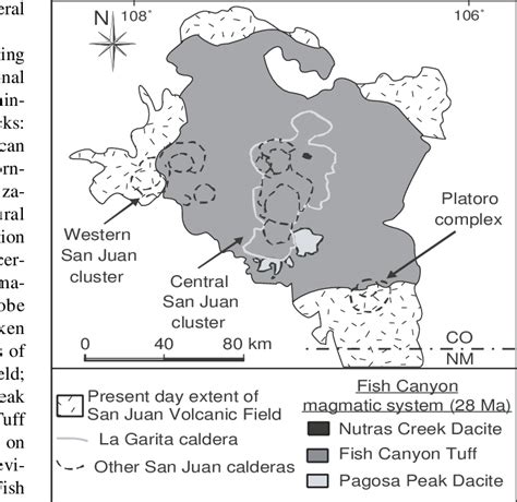 Location map showing the preserved extent of the Oligocene San Juan... | Download Scientific Diagram