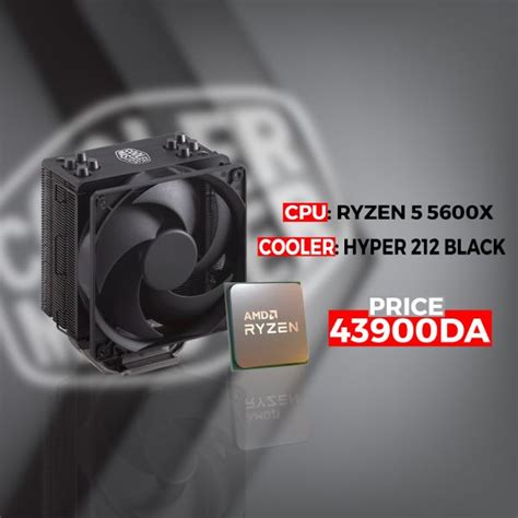 AMD Ryzen 5 5600X 6-core, 12-Thread + Cooler HYPER 212 BLACK EDITION ...