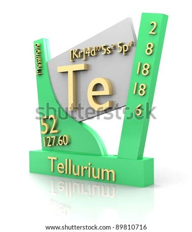 Tellurium Form Periodic Table Of Elements - 3d Made Stock Photo 89810716 : Shutterstock