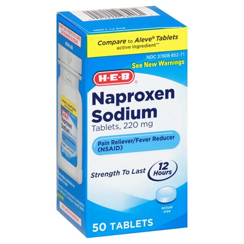 H-E-B Naproxen Sodium 220 mg Tablets - Shop Pain Relievers at H-E-B