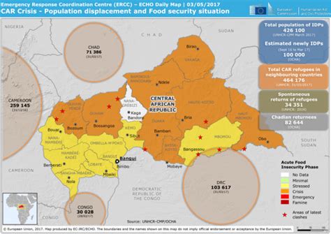 Central African Republic: Population displacement and Food security situation - ECHO Daily Map ...