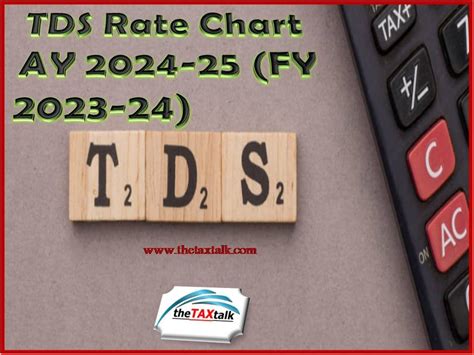 TDS Rate Chart AY 2024-25 (FY 2023-24) - Trendy Voice