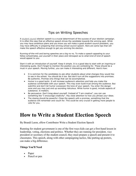 student council speech writing tips.doc - Gifted